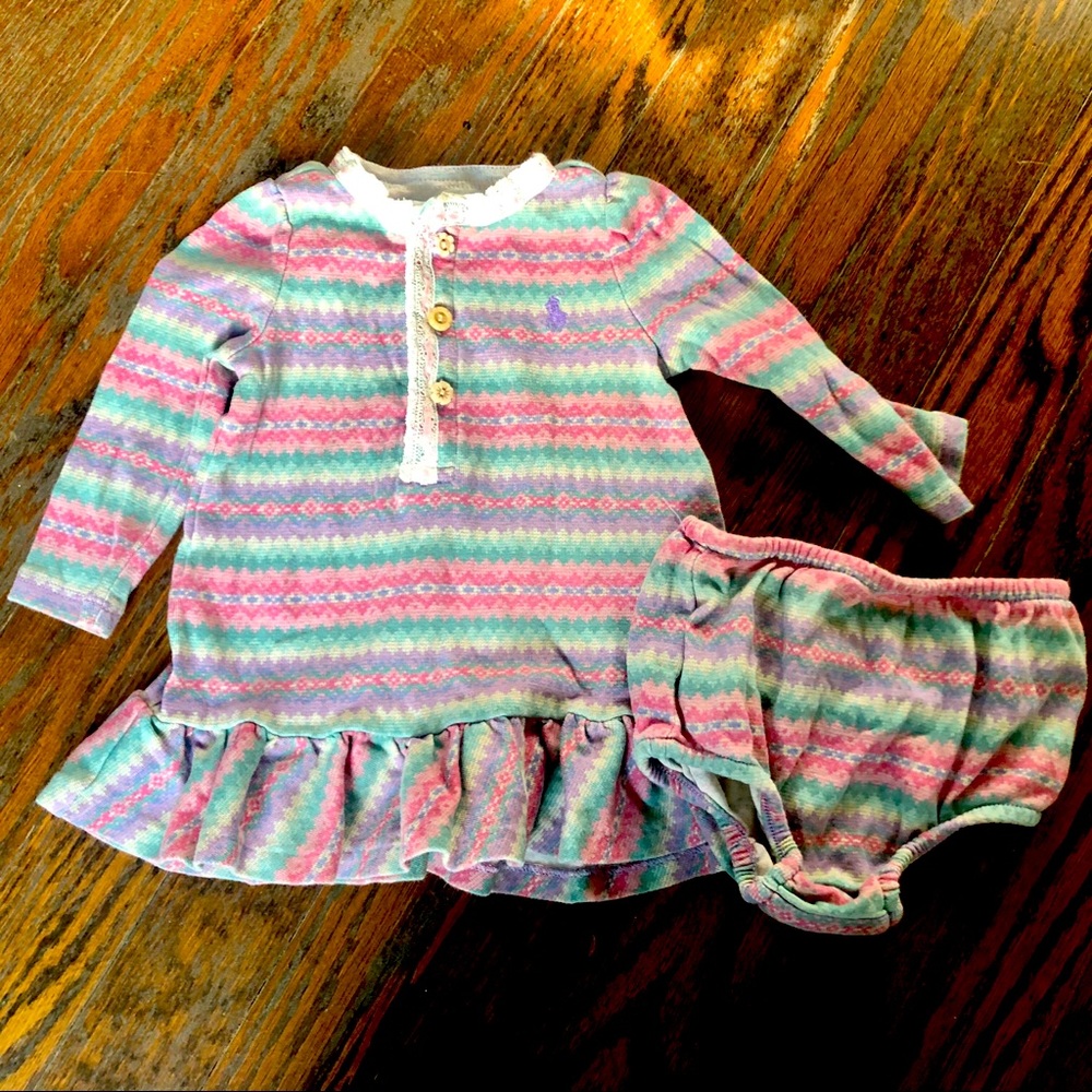 Ralph Lauren Printed Dress and Bloomer Set